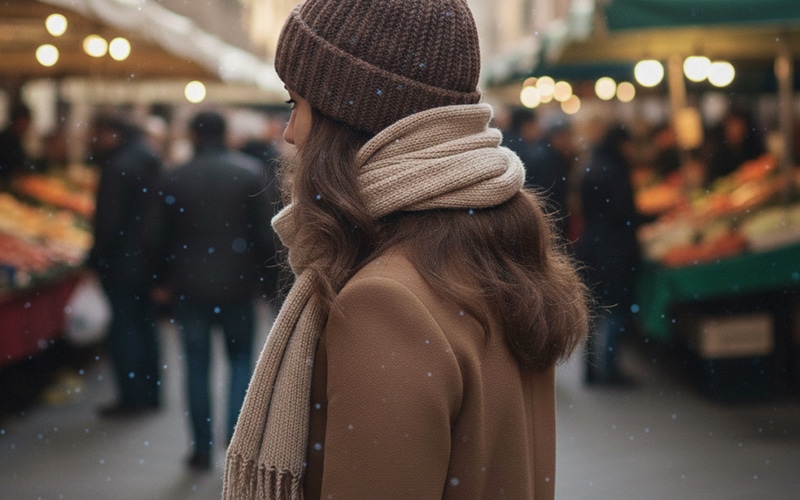 マフラーをした女性