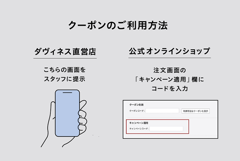 キャンペーンコードのご利用方法