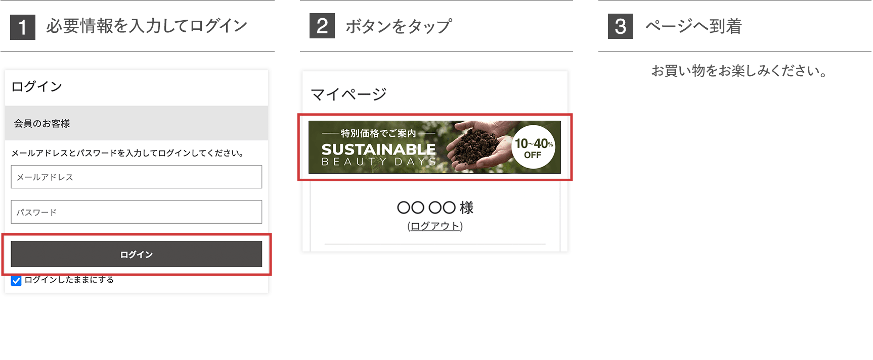 サスティナブルビューティーデイズ購入方法
