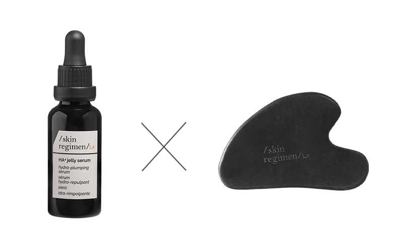 スキンレギメン　ロンジェラゲン　セラム　LX × スキンレギメン　グアシャ